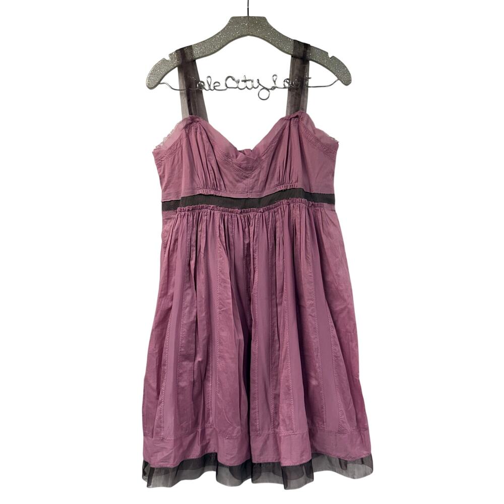 Ann Taylor Loft Little Pink Dress Raw Seams Vintage 10 Babydoll Cotton Whimsy